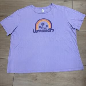 The Lumineers Women’s XXL 2022 Tour Brightside Graphic T Shirt Band Tee Purple